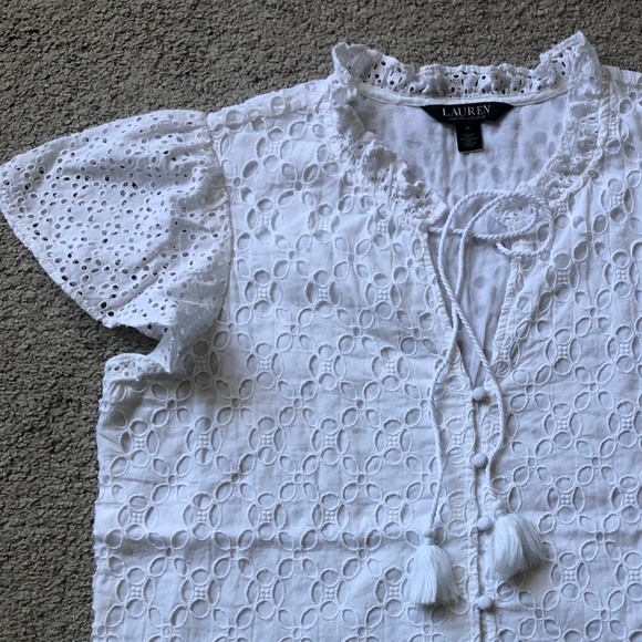 Ralph Lauren Eyelet Top. - Picture 2 of 2